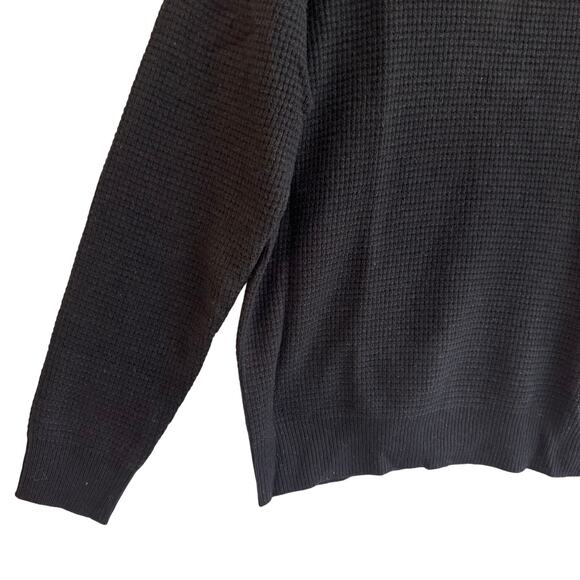 Schott Bros Men’s Wool Shawl Collar Sweater Black Knit Pullover Winter size L - Picture 5 of 6